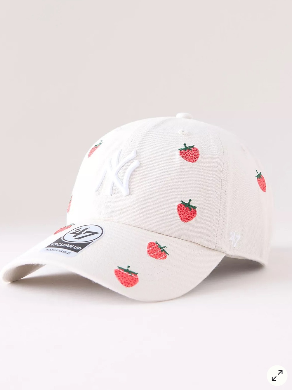 '47 Strawberry Embroidered Yankees Baseball Cap Adjustable Adult One Size NEW
